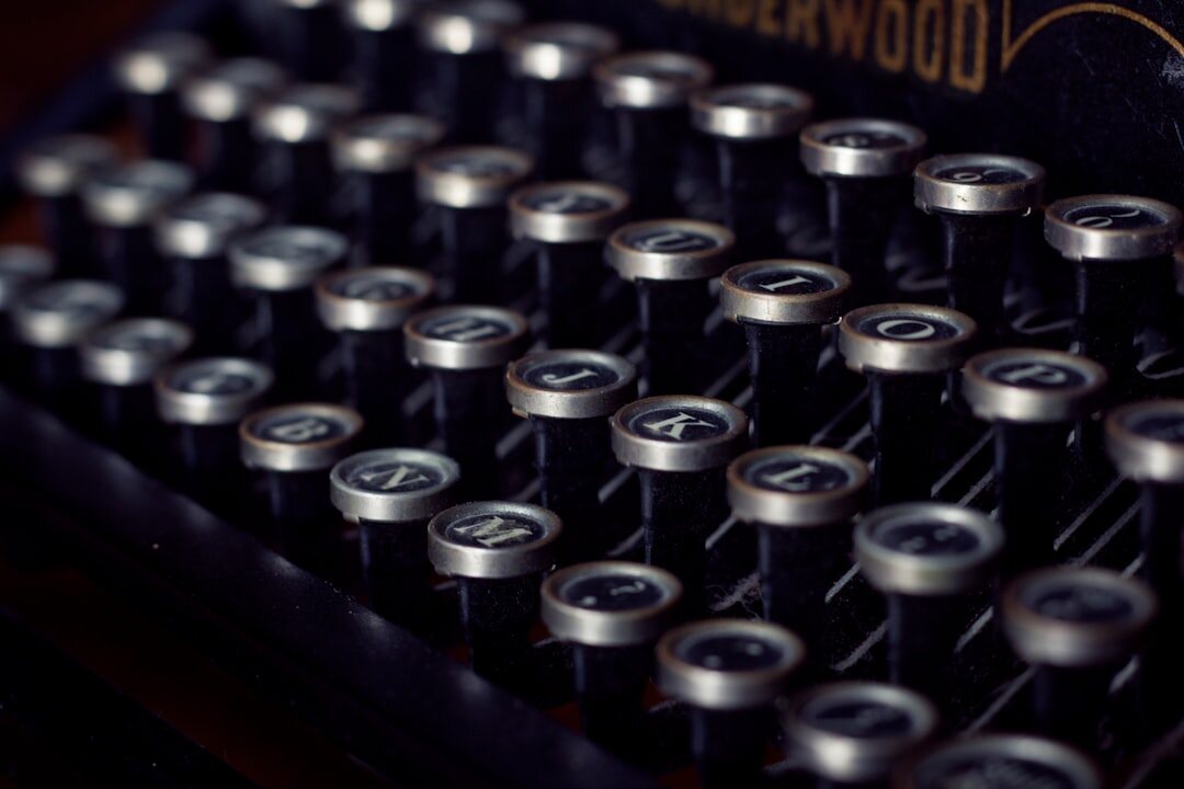 vintage typewriter keys